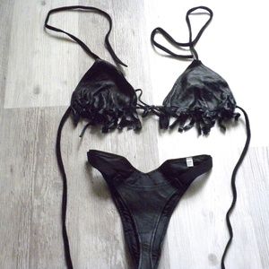 Leather Bikini Set